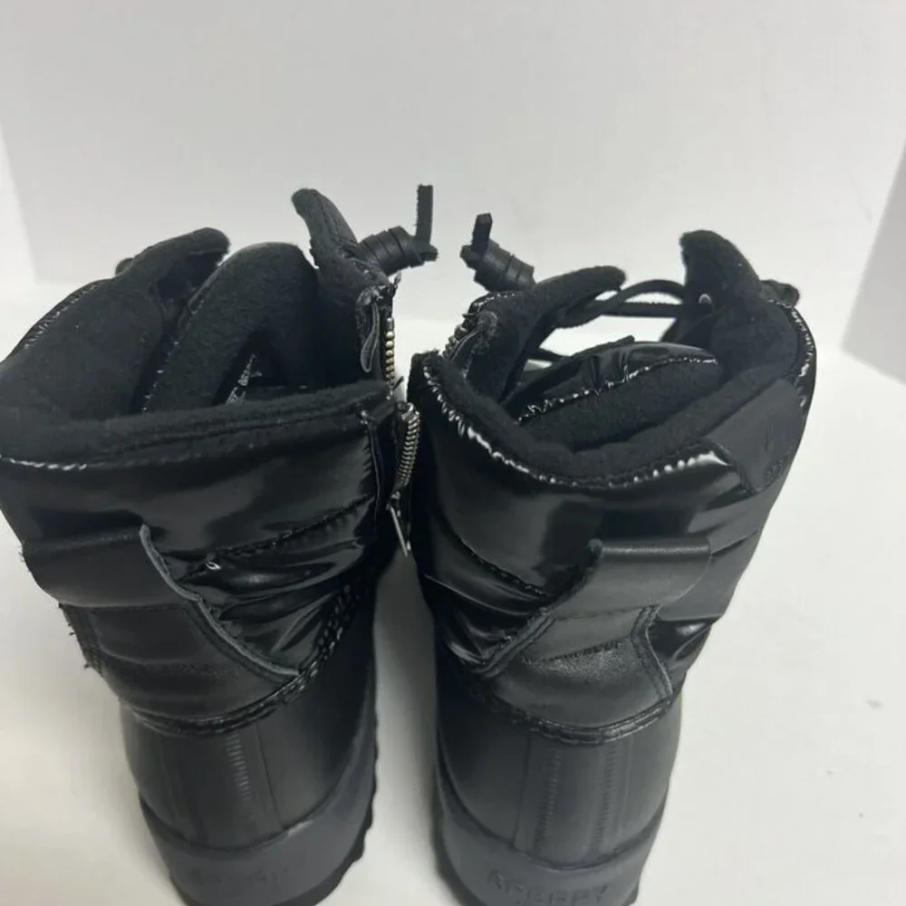 Sperry Womens Maritime Repel Nylon Boot Black Size 7.5 M